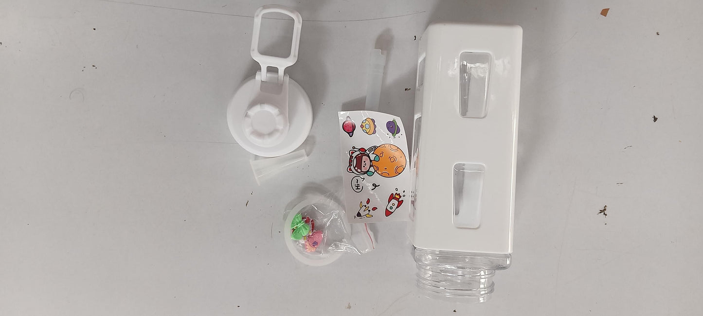 700ml Kawaii Water Bottle with Lid and Straw